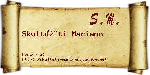 Skultéti Mariann névjegykártya